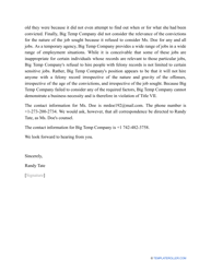 Sample EEOC Complaint Letter, Page 3