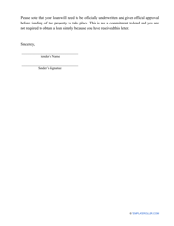 Mortgage Pre-approval Letter Template, Page 2