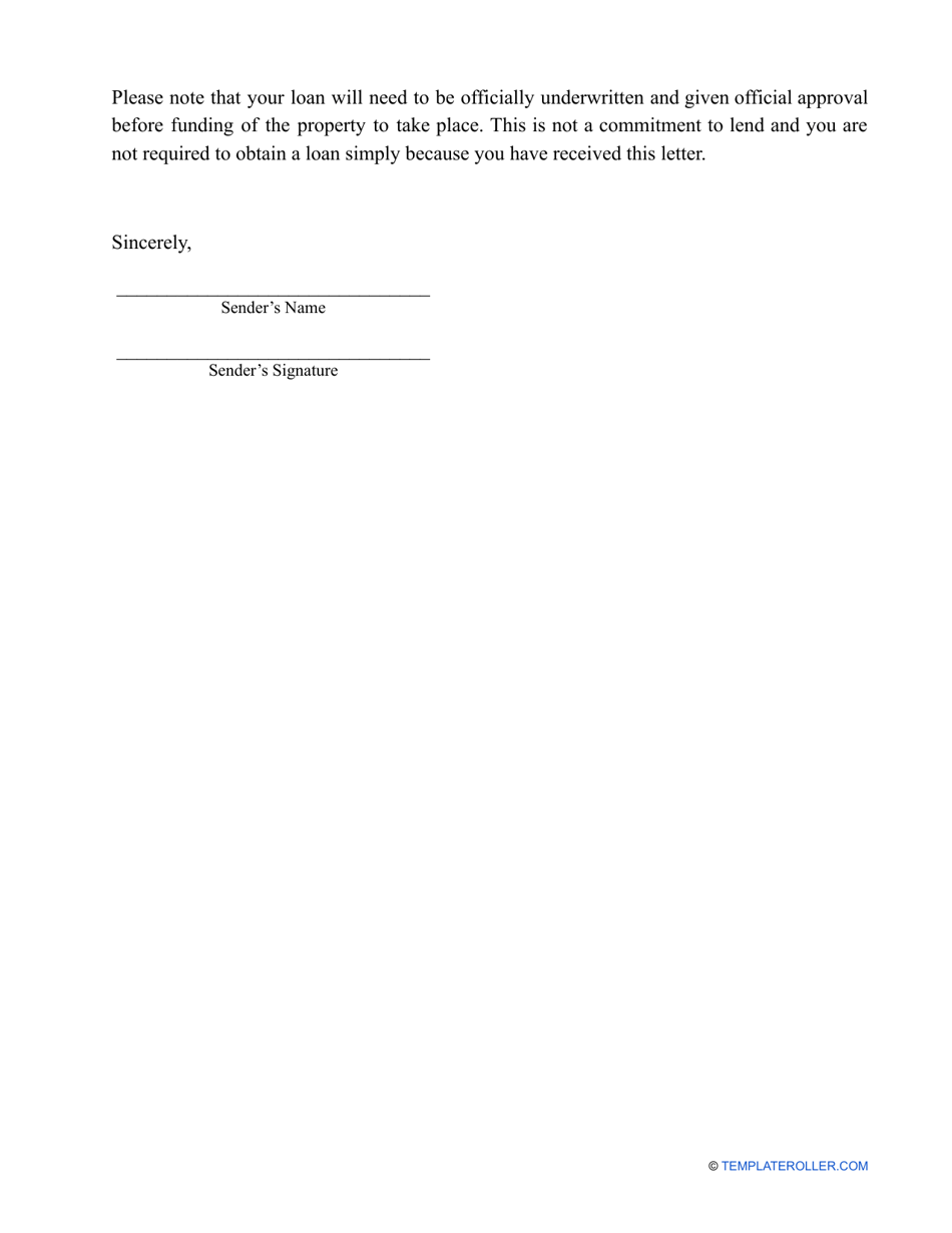 Mortgage Pre-approval Letter Template - Fill Out, Sign Online and ...