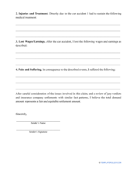 Car Accident Settlement Letter Template, Page 2