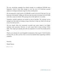 Sample Justification Letter to Hire New Employee, Page 2