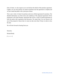 Sample Letter of Intent for Business Proposal, Page 2