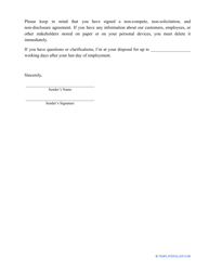 Severance Letter Template, Page 2