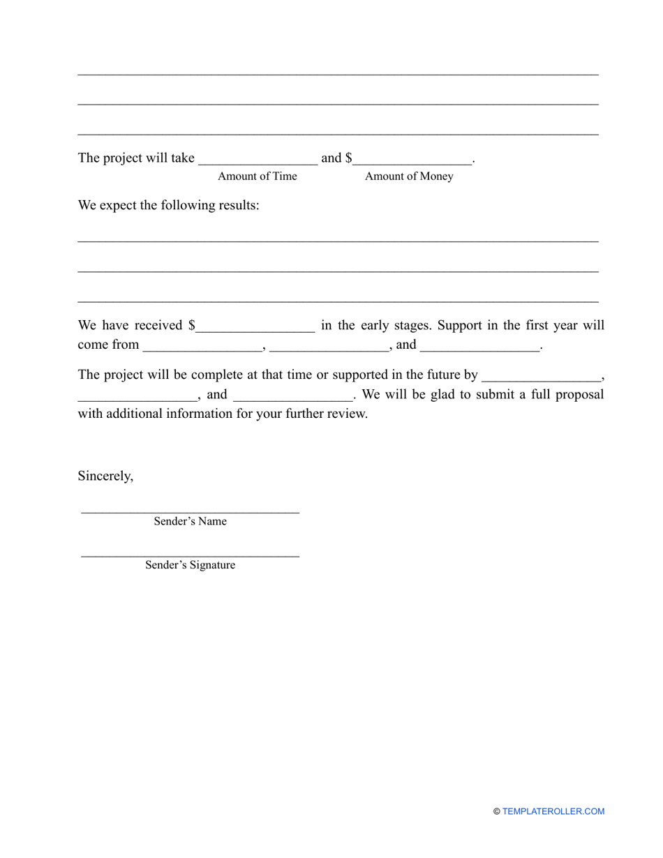 Grant Letter of Intent Template - Fill Out, Sign Online and Download ...