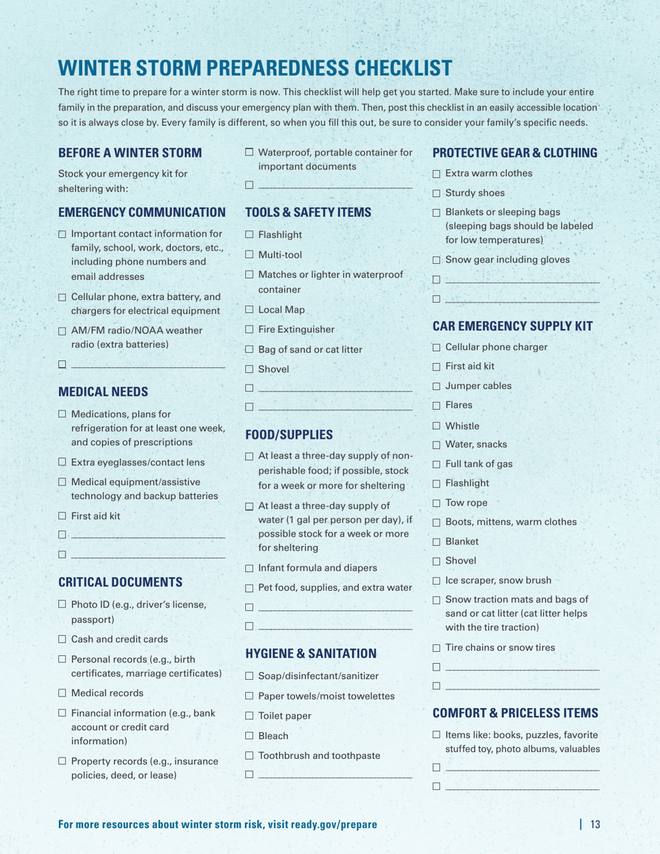 How to Prepare for a Winter Storm, Page 14