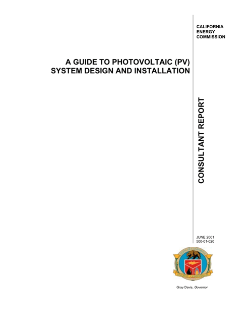 &quot;A Guide to Photovoltaic (Pv) System Design and Installation&quot; - California Download Pdf