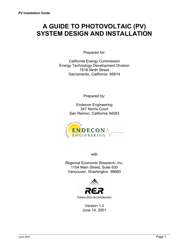 &quot;A Guide to Photovoltaic (Pv) System Design and Installation&quot; - California, Page 2