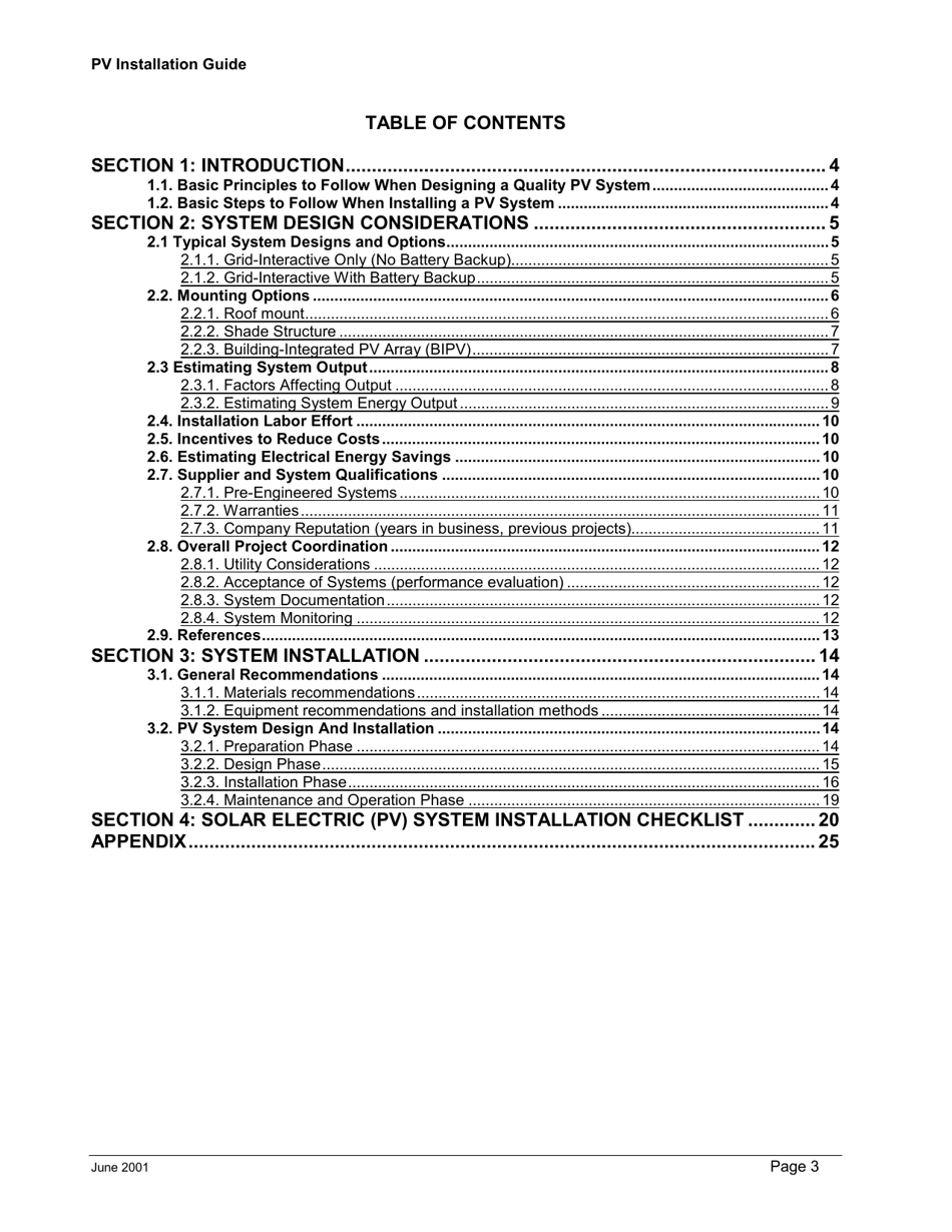 A Guide to Photovoltaic (Pv) System Design and Installation - California, Page 4