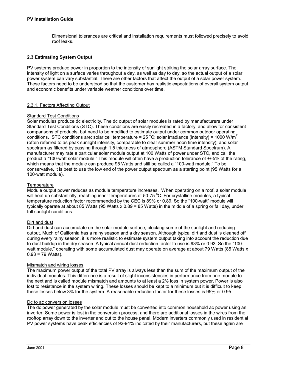 A Guide to Photovoltaic (Pv) System Design and Installation - California, Page 9