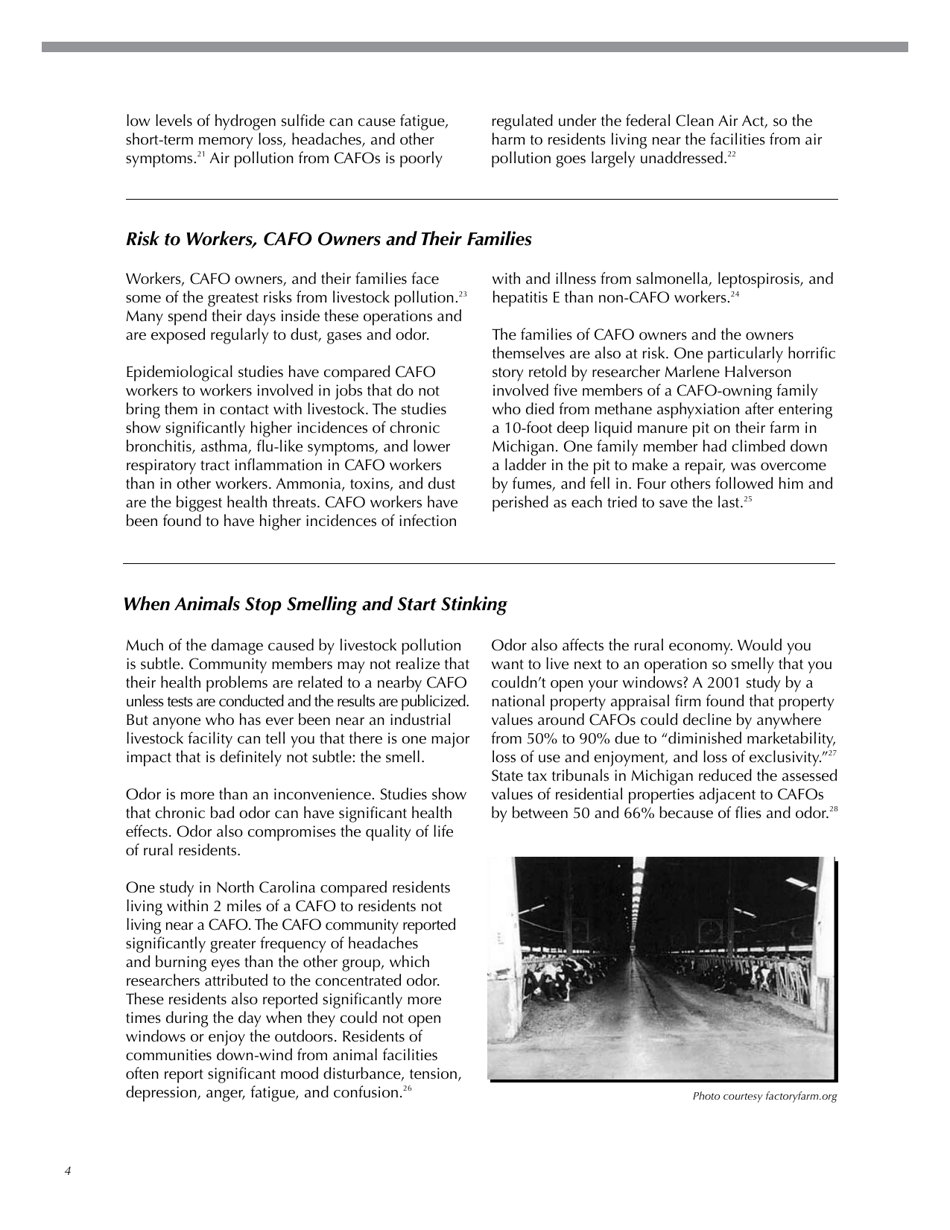 Environmental and Health Problems in Livestock Production: Pollution in the Food System, Page 4