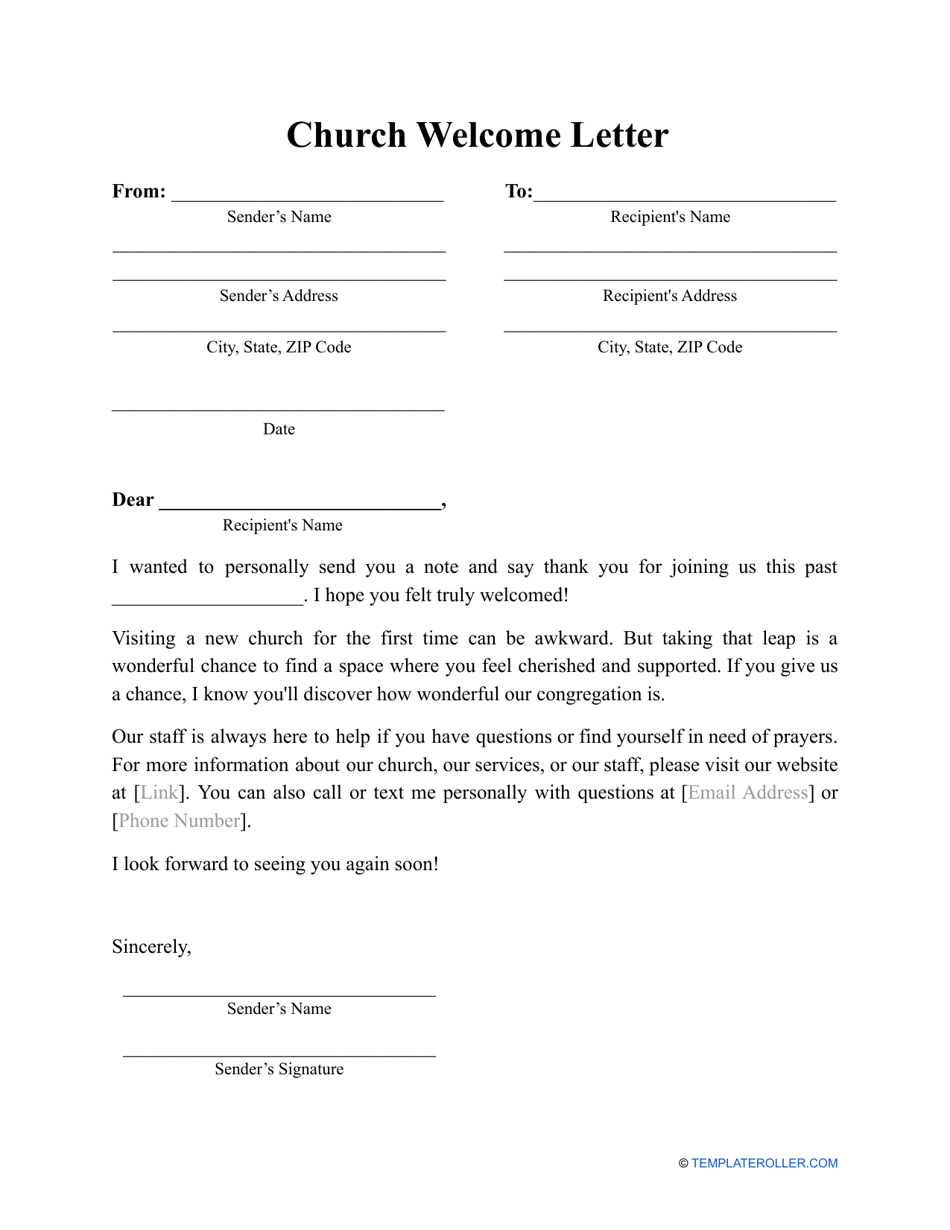 27 Printable New Church Member Letter Forms A vrogue.co