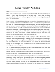 Document preview: Letter From My Addiction Template