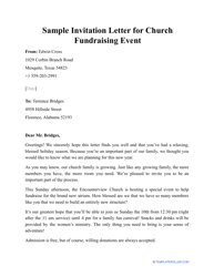 Sample Invitation Letter for Church Fundraising Event