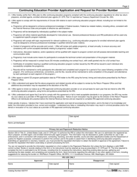 IRS Form 8498 Continuing Education Provider Application and Request for Provider Number, Page 2