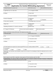 IRS Form 13930 Application for Central Withholding Agreement, Page 4