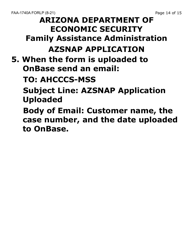 Form FAA-1740A-LP Azsnap Application (Large Print) - Arizona, Page 14