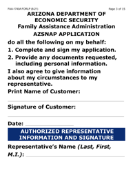 Form FAA-1740A-LP Azsnap Application (Large Print) - Arizona, Page 3