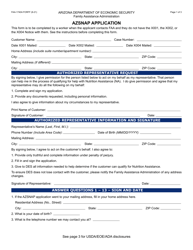 Document preview: Form FAA-1740A Azsnap Application - Arizona