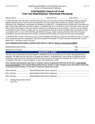 Form DDD-2113A Ddd-Evv Member Contingency/Back-Up Plan for the Independent Provider Program - Arizona, Page 3