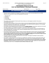 Form DDD-2113A Ddd-Evv Member Contingency/Back-Up Plan for the Independent Provider Program - Arizona, Page 4