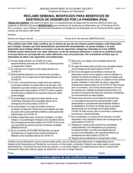 Document preview: Formulario UIB-1254A-S Reclamo Semanal Modificado Para Beneficios De Asistencia De Desempleo Por La Pandemia (Pua) - Arizona (Spanish)