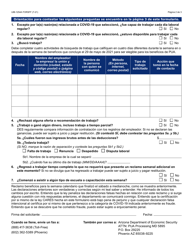 Formulario UIB-1254A-S Reclamo Semanal Modificado Para Beneficios De Asistencia De Desempleo Por La Pandemia (Pua) - Arizona (Spanish), Page 2
