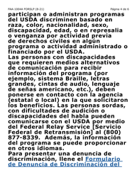 Formulario FAA-1004A-SLP Designacion De Titular Sustituto Para La Tarjeta De Ebt (Letra Grande) - Arizona (Spanish), Page 4