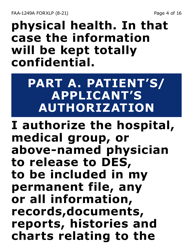 Form FAA-1249A-XLP Verification of Disability (Extra Large Print) - Arizona (English/Spanish), Page 4