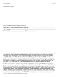 Form FAA-1249A Verification of Disability - Arizona (English/Spanish), Page 2