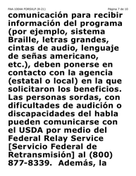Form FAA-1004A-XLP Designation of Ebt Alternate Card Holder (Extra Large Print) - Arizona (English/Spanish), Page 7