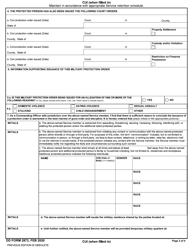 DD Form 2873 Military Protection Order, Page 2