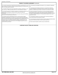 DD Form 2946 Department of Defense Telework Agreement, Page 2