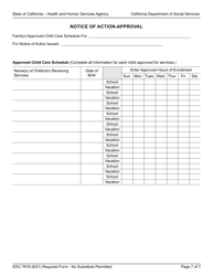 Form EDU7618 Notice of Action - Approval - California, Page 7