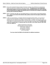 Form EDU7621 Notice to Pay Fees or Terminate Child Care Due to Delinquent Fees - California, Page 4
