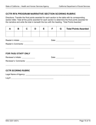 Form EDU2221 Cctr Rfa Program Narrative Section Scoring Rubric - California, Page 15