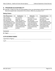 Form EDU2221 Cctr Rfa Program Narrative Section Scoring Rubric - California, Page 9