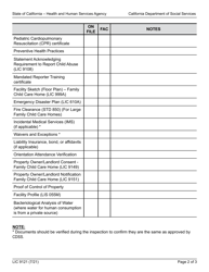 Form LIC9121 Facility Visit Checklist Family Child Care Homes - California, Page 2