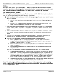 Form LIC9276 Child Care Center Sampling Checklist Form - California, Page 4