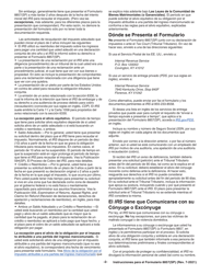 Instrucciones para IRS Formulario 8857(SP) Solicitud Para Alivio Del Conyuge Inocente (Spanish), Page 2