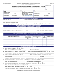 Form FAA-1097B Foster Care Age out Tribal Referral Form - Arizona