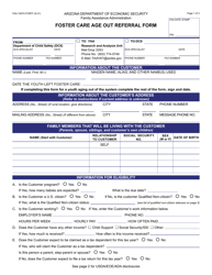 Document preview: Form FAA-1097A Foster Care Age out Referral Form - Arizona