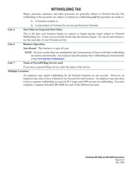 Instructions for VT Form BR-400 Application for Business Tax Account - Vermont, Page 6