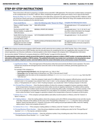 Form MCS-150B Combined Motor Carrier Identification Report and HM Permit Application, Page 2