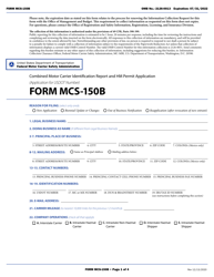 Form MCS-150B Combined Motor Carrier Identification Report and HM Permit Application, Page 9