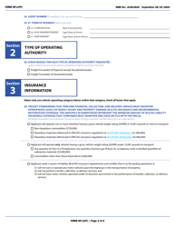 Form OP-1(FF) Application for Freight Forwarder Authority, Page 12