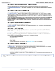 Form OP-1(FF) Application for Freight Forwarder Authority, Page 9