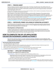 Form OP-1(P) Application for Motor Passenger Carrier Authority, Page 5