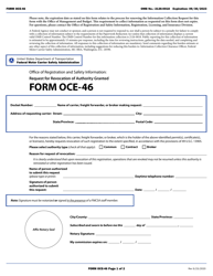 Form OCE-46 &quot;Request for Revocation of Authority Granted&quot;