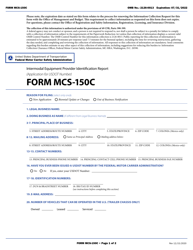 Form MCS-150C Intermodal Equipment Provider Identification Report, Page 5