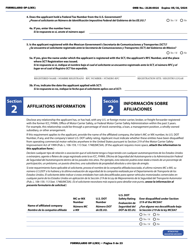 Form OP-1(MX) Application to Register Mexican Carriers for Motor Carrier Authority to Operate Beyond U.S. Municipalities and Commercial Zones on the U.S.- Mexico Border (English/Spanish), Page 10